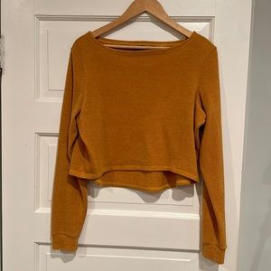 Marigold Crop Sweater. Size Medium.